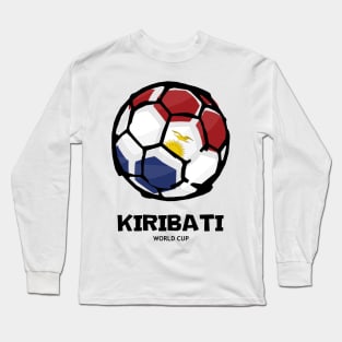 Kiribati Football Country Flag Long Sleeve T-Shirt